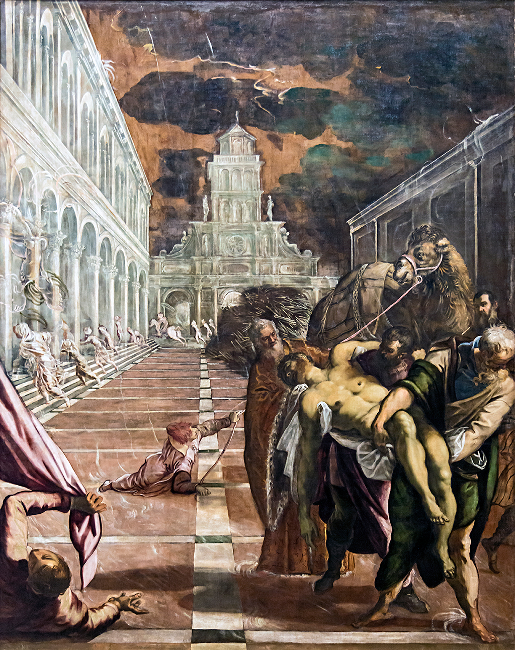 St Marks Body Brought up to Venice in Detail Tintoretto